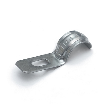 PR13.02398 скоба металлическая однолапковая усиленная противопожарная СМОУ d12-13 мм  (100шт/2400шт уп/кор) Промрукав