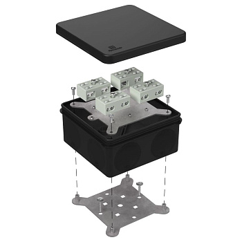 60-0300-9005-FR6.0-4-8-Р коробка огнестойкая разветвительная для о/п двухкомпонентная 60-0300-FR6.0-4-8-Р Е15-Е60 RAL9005 (14 шт/кор) Промрукав