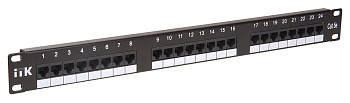 PP24-1UC5EU-D05 патч-панель кат.5Е UTP, 1U, 24 порта (Dual)
