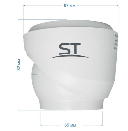 ST-VF2911 PRO FORT 2Мп (2,8мм) уличная купольная всепогодная IP-камера видеонаблюдения с встроенным микрофоном Space Technology