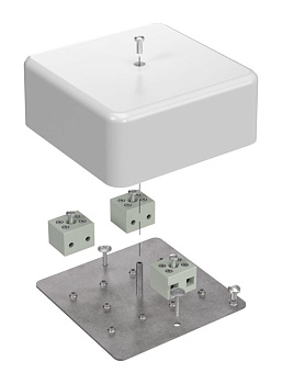 40-0470-FR6.0-6-Е60 коробка огнестойкая для кабель-канала 40-0470-FR6.0-6 Е15-Е60 (латунь) RAL9003 103х103х45 (22 шт/кор) Промрукав