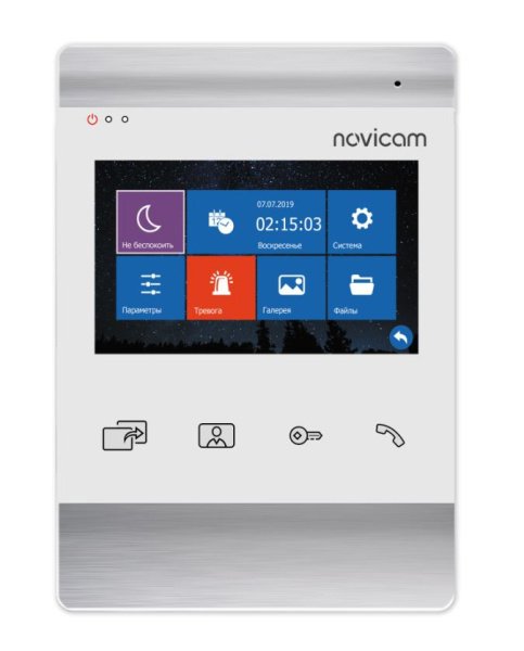 MAGIC 4 HD WHITE (ver.4851) видеодомофон с 4.3" дисплеем и записью NOVIcam 