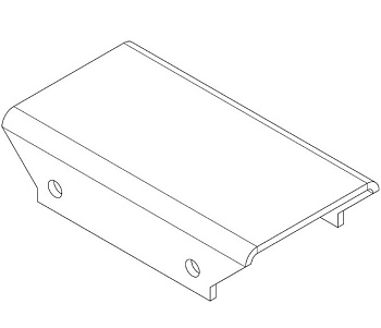 PERCo-MB-16.3 накладка прямая верхняя для стыковки секций ограждений PERCo