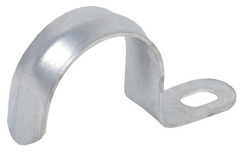 zeta41716 Скоба металлическая однолапковая d=19-20 мм (100 шт/уп) ЗЭТАРУС