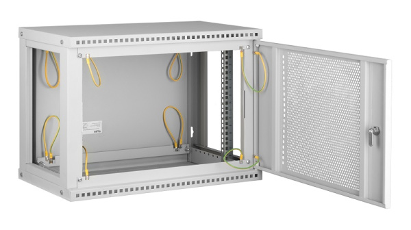 TWI-096060-R-P-GY настенный разборный шкаф TLK 19", 9U