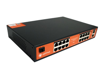 U1IC-16G/2G/1S PoE-коммутатор с облачным управлением Optimus