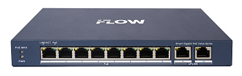 F-SW-EM610POE-VM/L коммутатор L2, Смарт-управляемый, 8 гигабитных портов RJ45 PoE iFlow