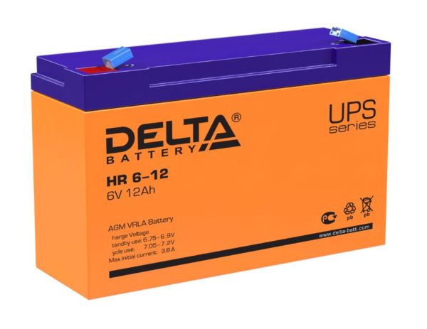 Аккумулятор Delta HR 6-12 (6V / 12Ah)