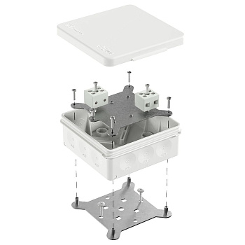 60-0303-9003-FR6.0-4 коробка огнестойкая для о/п двухкомпонентная 60-0303-FR6.0-4 Е15-Е120 RAL9003 100х100х40 (16 шт/кор) Промрукав