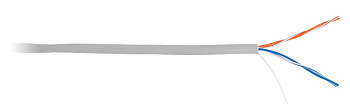 EC-UU002-5-PVC-GY кабель NETLAN U/UTP 2 пары, Кат.5 (Класс D), 100МГц, одножильный, внутренний (305 м/бухта)