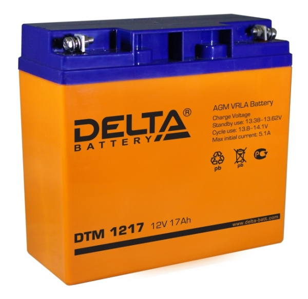 Аккумулятор Delta DTM 1217 (12В/17Ач)