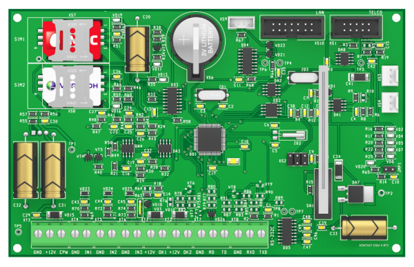 Контакт GSM-5-RT3 панель охранная Ритм