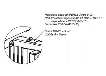 PERCo-RF01 0-03 накладка верхняя для стыковки PERCo