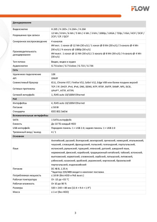 F-NR-204EX (Аналог DS-7604NXI-K1/4P(D)(STD)) 4-х канальный IP-регистратор c 4-мя PoE интерфейсами и технологией SharpSense iFlow