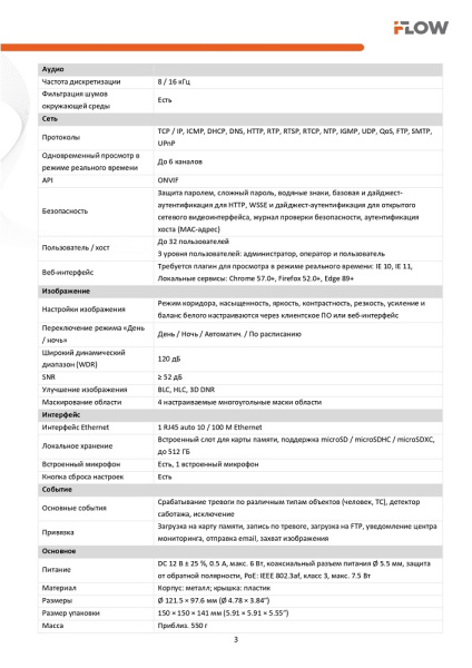 F-IC-1446CM(2.8mm) (Аналог DS-I452L(B)(2.8mm)) 4Мп уличная купольная IP-камера с гибридной Smart-подсветкой до 30м и технологией BrightVu iFlow