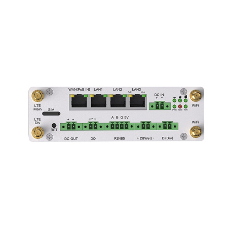 WI-IOT110 v2 LTE-роутер промышленный 4FE, PoE 65Вт, Wi-Fi 2.4 ГГц Wi-Tek