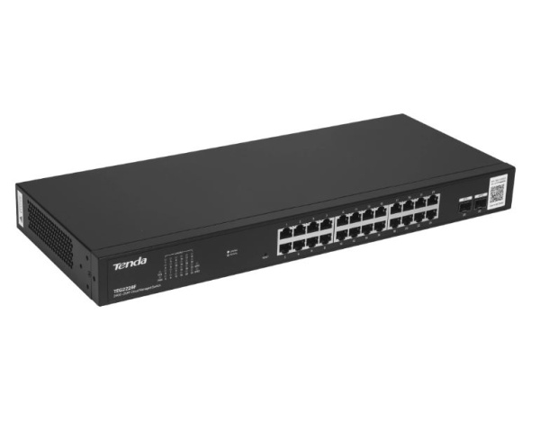 TEG2226F интеллектуальный управляемый коммутатор с поддержкой облачного управления и 24 гигабитными портами + 2 SFP-порта Tenda
