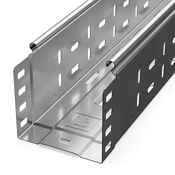 PR16.2329 лоток перфорированный Стандарт INOX (AISI 304) 100х100х3000 (0,8 мм) (3 м/уп) Промрукав