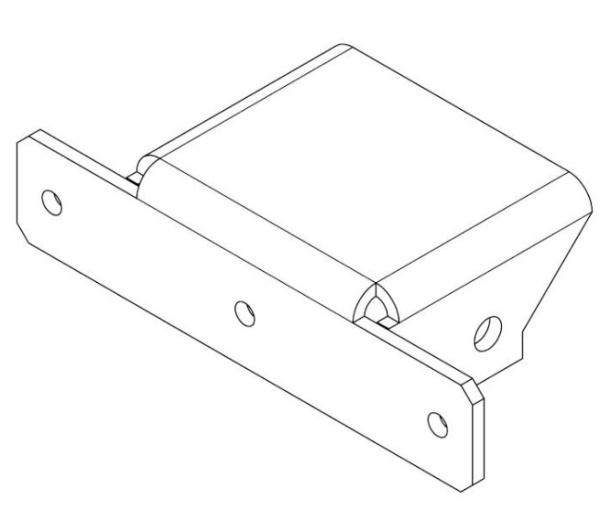 PERCo-MB-16.6 накладка Т - образная для стыковки секции ограждения PERCo