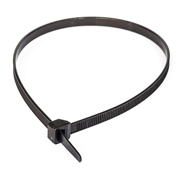 PR08.3068 хомут-стяжка кабельная нейлоновая 3,6х200 мм черная (100 шт/20000 шт уп/кор) Промрукав