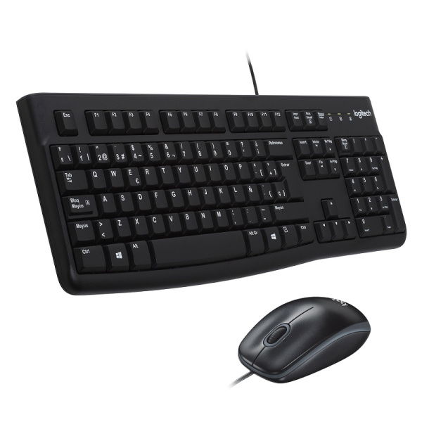 Клавиатура + мышь Logitech MK120, USB, черный (920-002561)