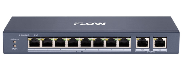 F-SW-EU410POE-V/L коммутатор L2 неуправляемый 8 портов iFlow