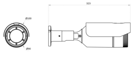 RVi-4TVC-640L37/M2-A тепловизионная цилиндрическая камера видеонаблюдения RVi