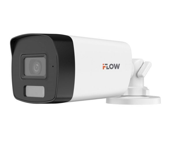 F-AC-2222M(2.8mm) (Аналог DS-T220A) 2Мп уличная цилиндрическая HD-TVI камера с гибридной подсветкой ИК/LED до 40м и встроенным микрофоном (AoC) iFlow