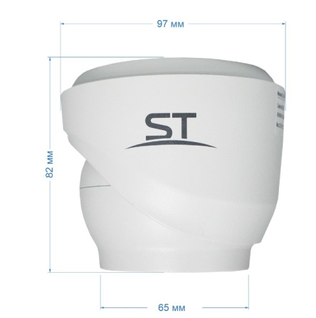 ST-VF5911 PRO STARLIGHT FORT 5Мп (2,8мм) уличная купольная всепогодная IP-камера видеонаблюдения с встроенным микрофоном Space Technology