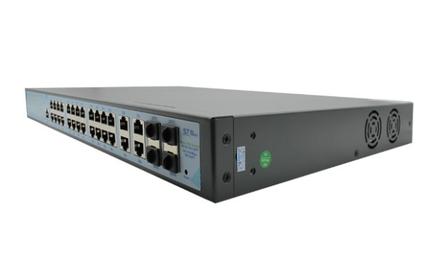 ST-S324POE(24G/4G/4S/1C/400W/A) PRO M сетевой PoE коммутатор Space Technology