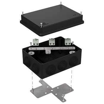40-0310-9005-FR1.5-6 коробка огнестойкая для о/п 40-0310-FR1.5-6 Е15-Е120 RAL9005 150х110х70 (6 шт/кор) Промрукав