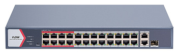 F-SW-EM426POE-VM/L Коммутатор L2, Смарт-управляемый, 24 порта 10/100M RJ45 PoE iFlow