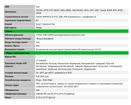 TC-C34GS Spec:I5/E/Y/C/SD/2.8mm/V4.2 уличная IP-камера видеонаблюдения с встроенным микрофоном Tiandy