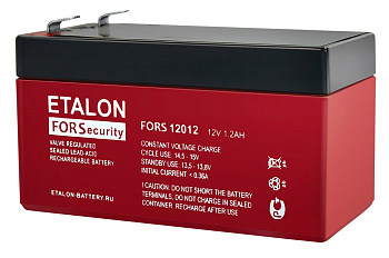 Аккумулятор ETALON FORS 12012 герметичный свинцово-кислотный (12 В/1,2 Ач) 