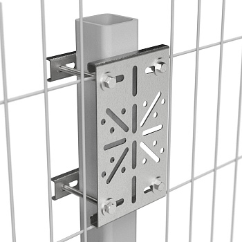 PR80.08123 комплект крепление монтажной пластины к опорам ограждений HDZ Промрукав