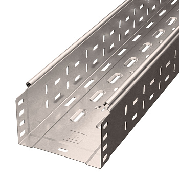 PR16.2413 лоток перфорированный Стандарт INOX (AISI 409) 150х100х3000 (0,7 мм) (6 м/уп) Промрукав