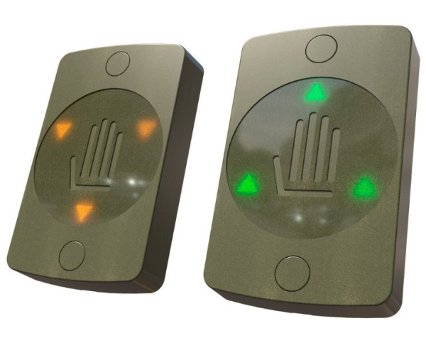 EXIT 1000 VIZIT Cенсорная кнопка управления выходом. Корпус выполнен из ударопрочного поликарбоната, НР,12-20В, -40...+50°С, 47х75х12 мм.