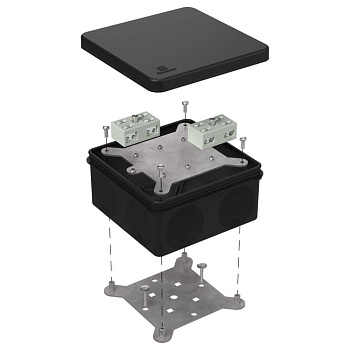 60-0300-9005-FR6.0-4-4-Р коробка огнестойкая разветвительная для о/п двухкомпонентная 60-0300-FR6.0-4-4-Р Е15-Е60 RAL9005 (14 шт/кор) Промрукав