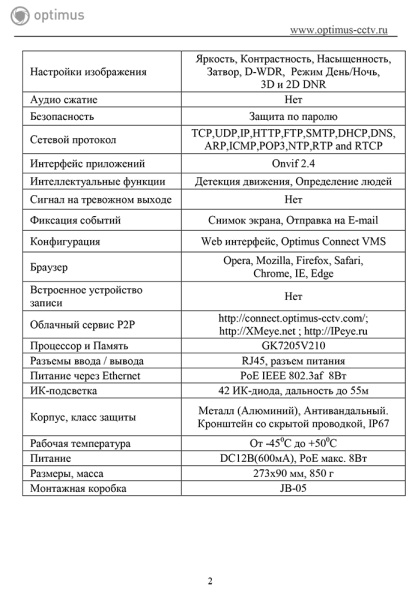 IP-S012.1(2.8-12)P_V.1 уличная всепогодная IP-камера видеонаблюдения Optimus