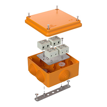 40-0300-FR1.5-8 коробка огнестойкая для о/п 40-0300-FR1.5-8 Е15-Е120 RAL2004 100х100х50 (14 шт/кор) Промрукав