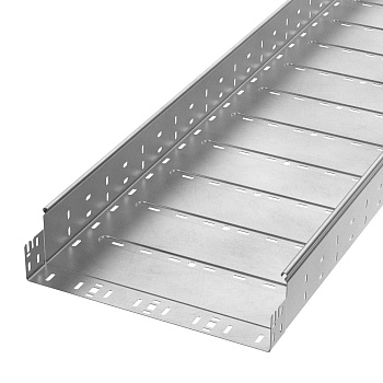 PR16.13376 лоток перфорированный Профи INOX (AISI 304) 400х100х3000 (1,2 мм) (6 м/уп) Промрукав