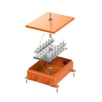 70-0385-2004-FR6.0-24 коробка металлическая огнестойкая 70-0385-FR6.0-24 E15-E120 RAL2004 150x200x60 (6 шт/кор) Промрукав