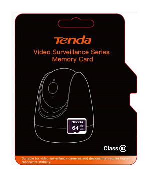 CM064 карта памяти MicroSD Tenda CM064 на 64Гб, 10-й класс, поддержка UHD видео высокой чёткости Tenda