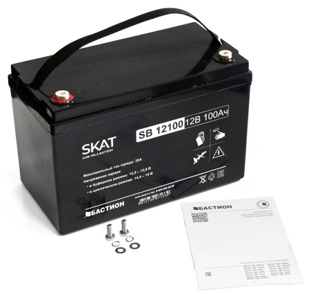 SKAT SB 12100 АКБ свинцово-кислотная тип AGM Бастион