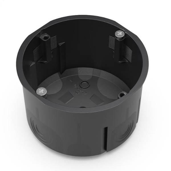 60-0710-9005См коробка установочная 60-0710-9005См двухкомпонентная для сплошных стен чёрная 68х47 (8шт/уп) Промрукав