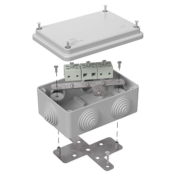 40-0340-7035-FR6.0-6 коробка огнестойкая для о/п 40-0340-FR6.0-6 Е15-Е120 RAL7035 120х80х50 (20 шт/кор) Промрукав