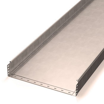 PR16.2403 лоток неперфорированный Стандарт INOX (AISI 409) 500х100х3000 (1,0 мм) (6 м/уп) Промрукав