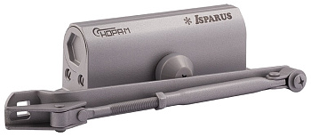 НОРА-М 430 F ISPARUS фиксация (от 50 до 110кг) доводчик морозостойкий (серебро) 