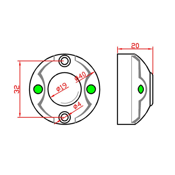 PUSHka кнопка выхода (медный антик)