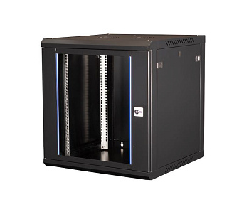 DR-633101 шкаф 19" телекоммуникационный настенный, дверь стекло, черный Datarex